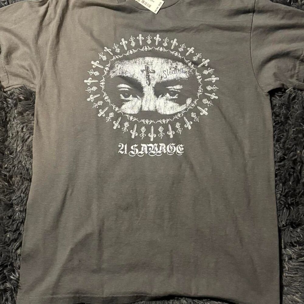 Hollister-co Men's Grey and Brown T-shirt